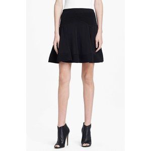 A.L.C. Ribbed A Line Mini Black Skirt | Color: Black | Size: M